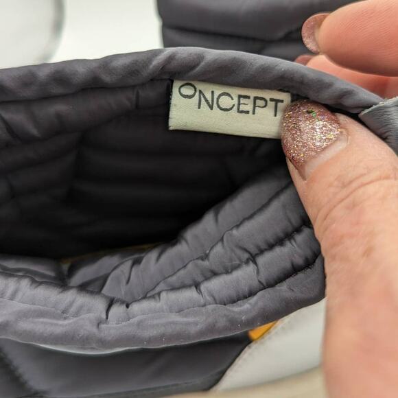 Oncept Lima Anthracite Puffer Slip On Boot Metallic Heel Water Resistant Size 8 - Picture 8 of 11